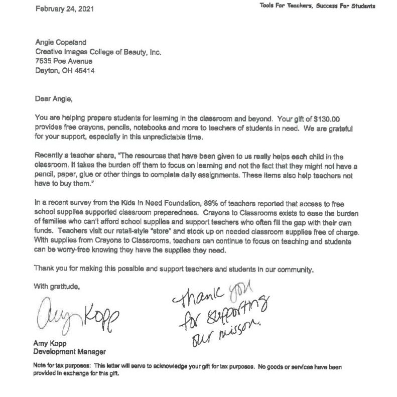 Crayons to Classrooms_Thank You_2021